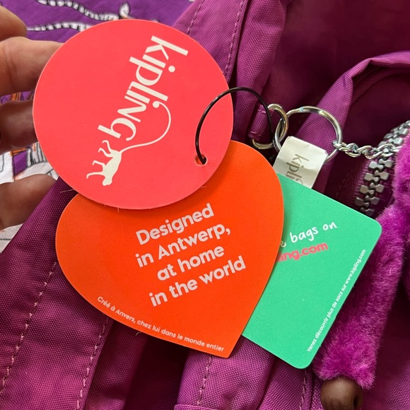 NEW KIPLING RIDGE ZIPTOP BACKPACK - COOL PURPLE NWT Hiking School Travel BP2128 - Picture 4 of 7